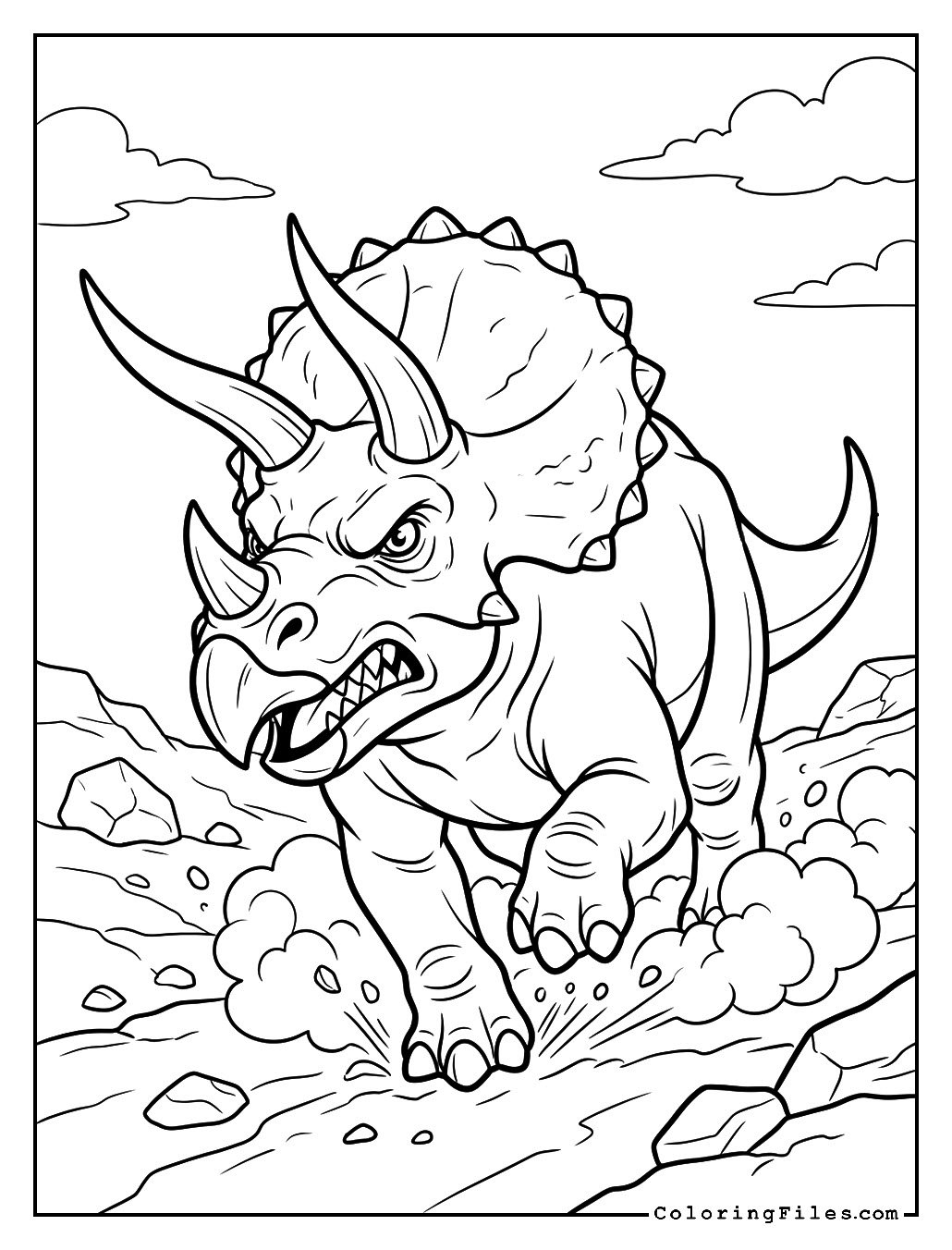 Action-Packed Triceratops