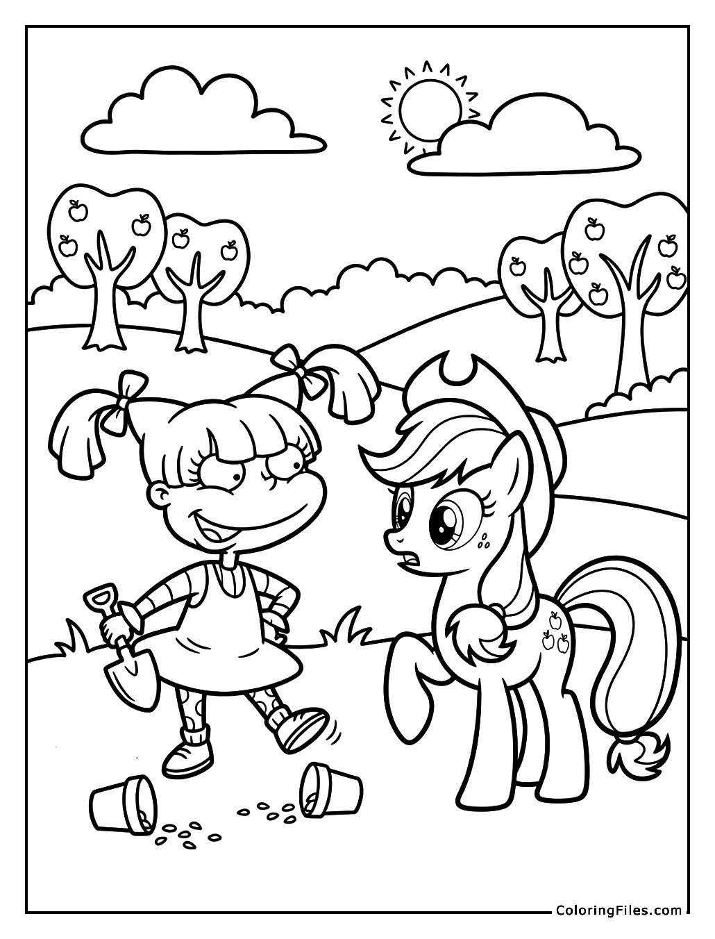 Angelica Pickles and Applejack’s Garden Chaos