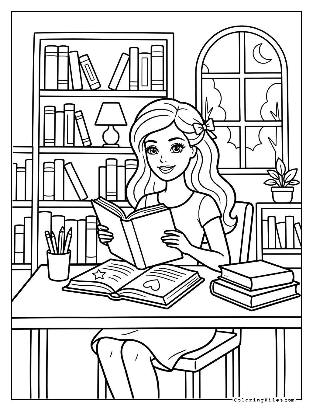Barbie in the Library