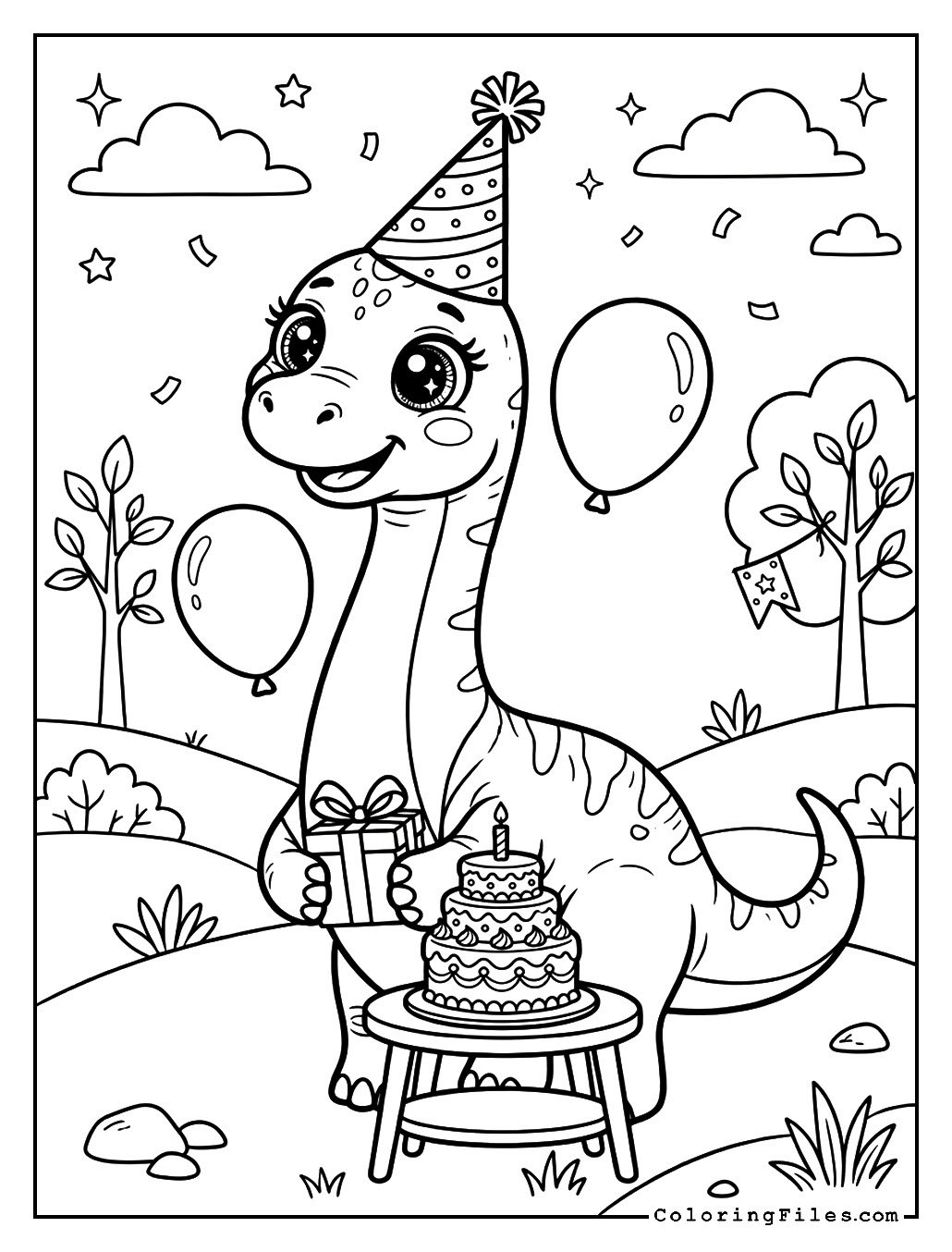 Birthday Party Brontosaurus