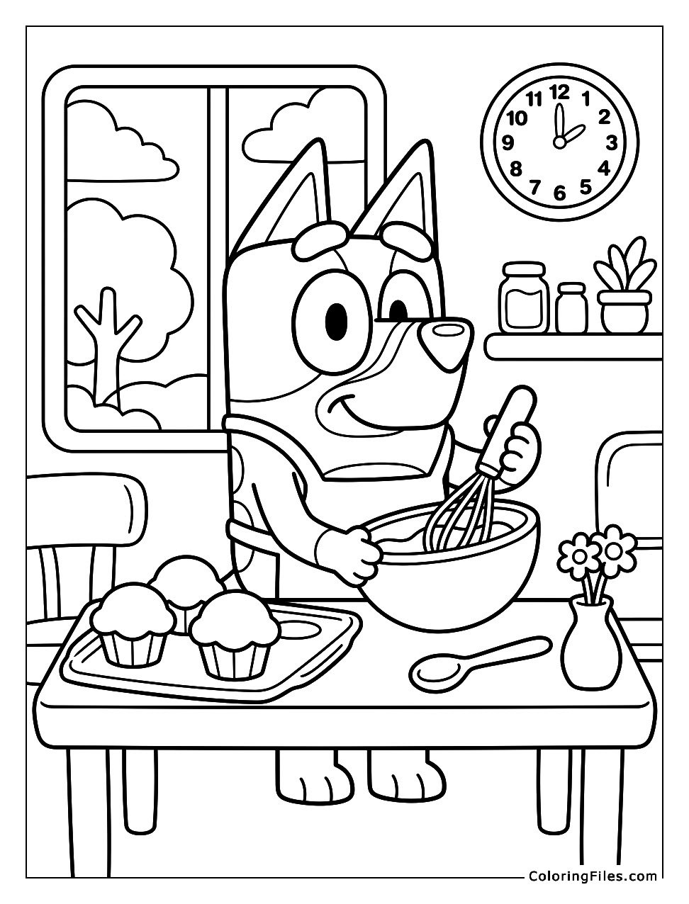 Bluey Baking Sweet Cupcakes
