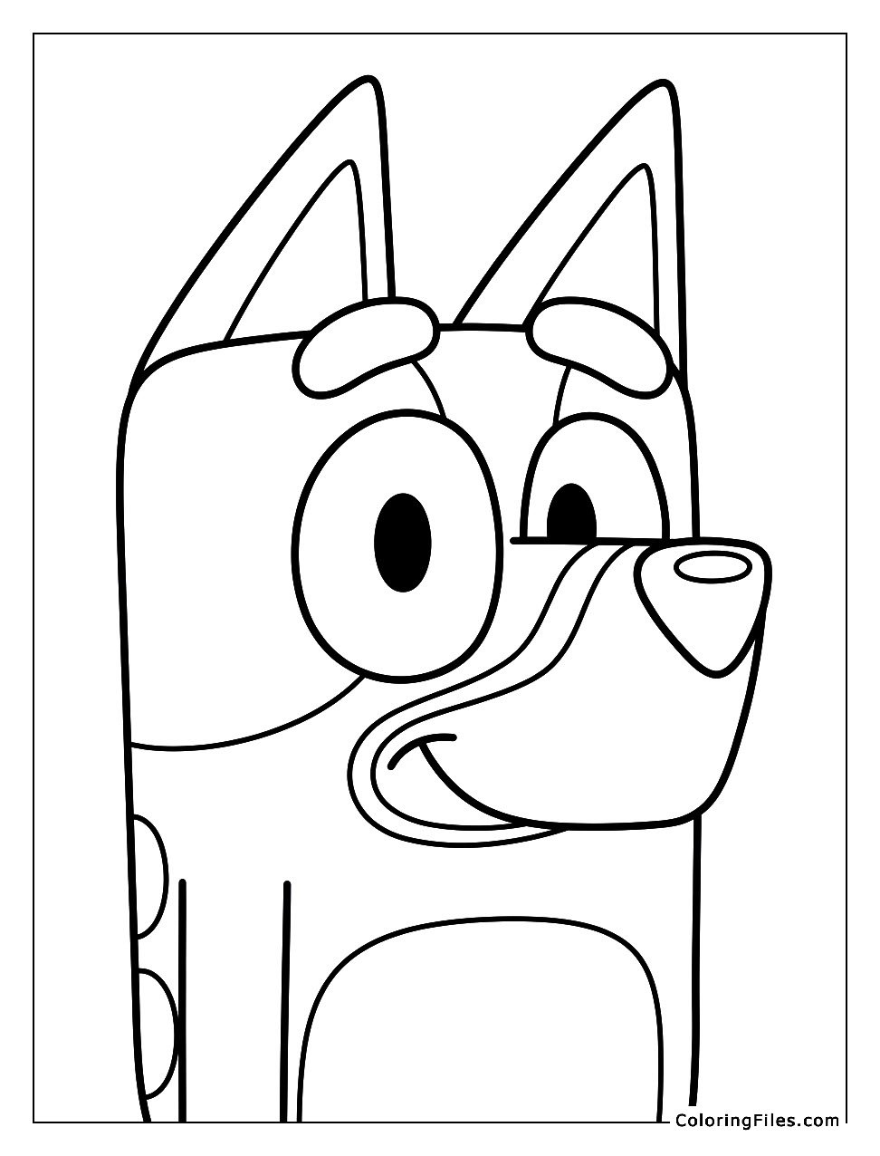 Bluey Close-Up Portrait