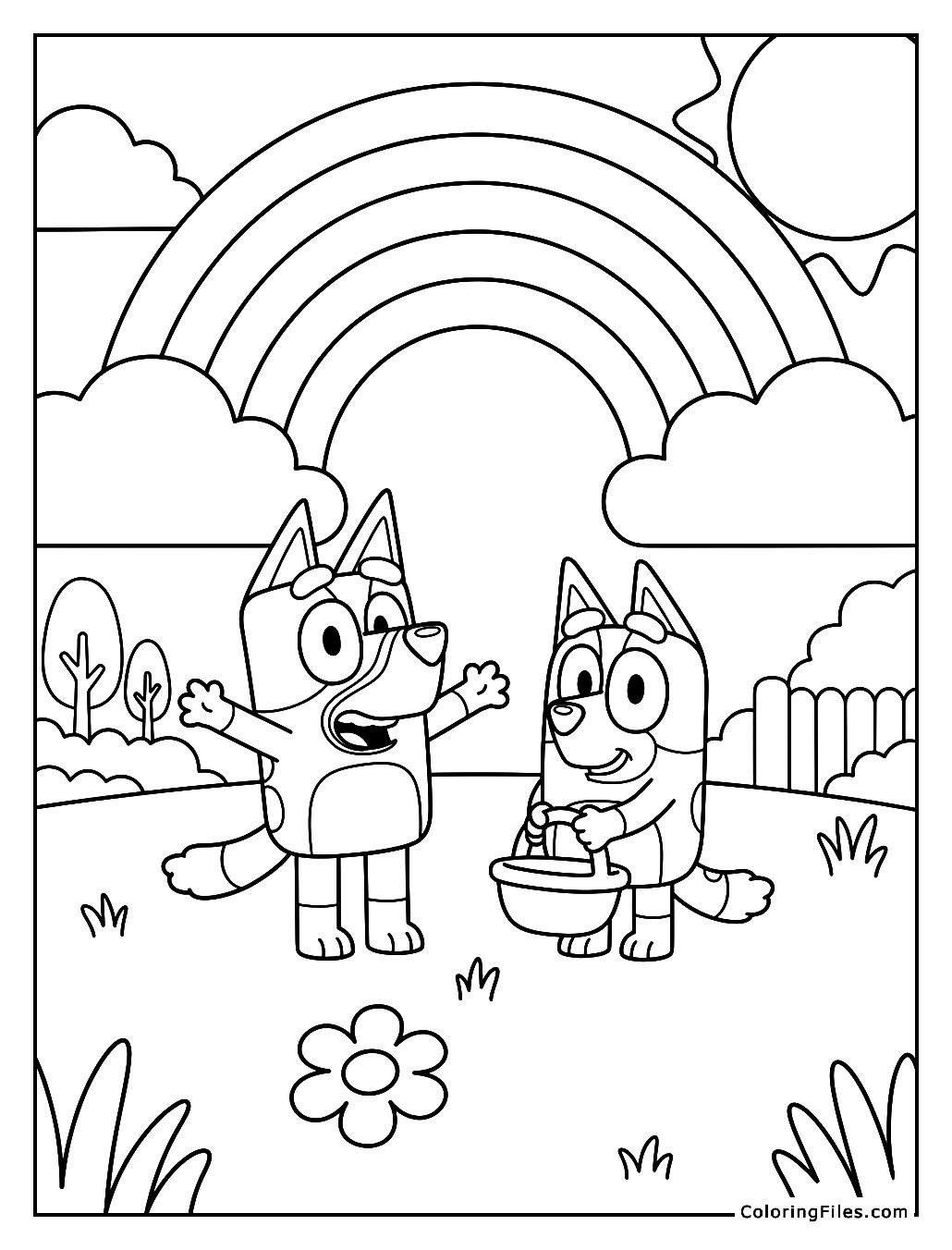 Bluey’s Rainbow Backyard Game