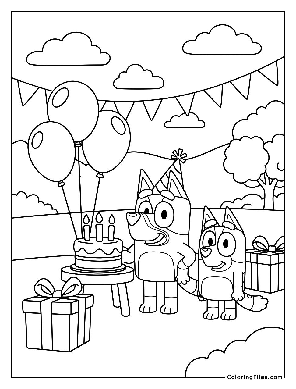 Bluey’s Smiling Birthday Party