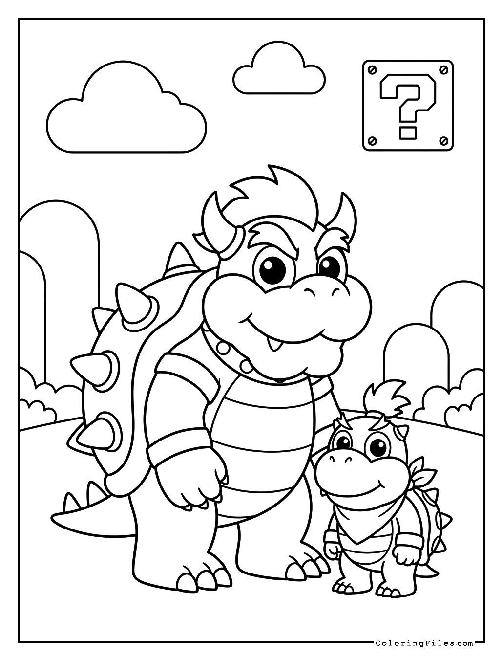 Bowser Jr. and his Father Bowser