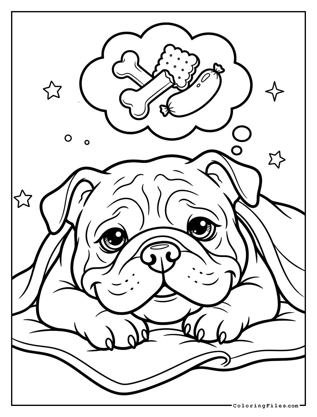 Bulldog Dreaming of Treats