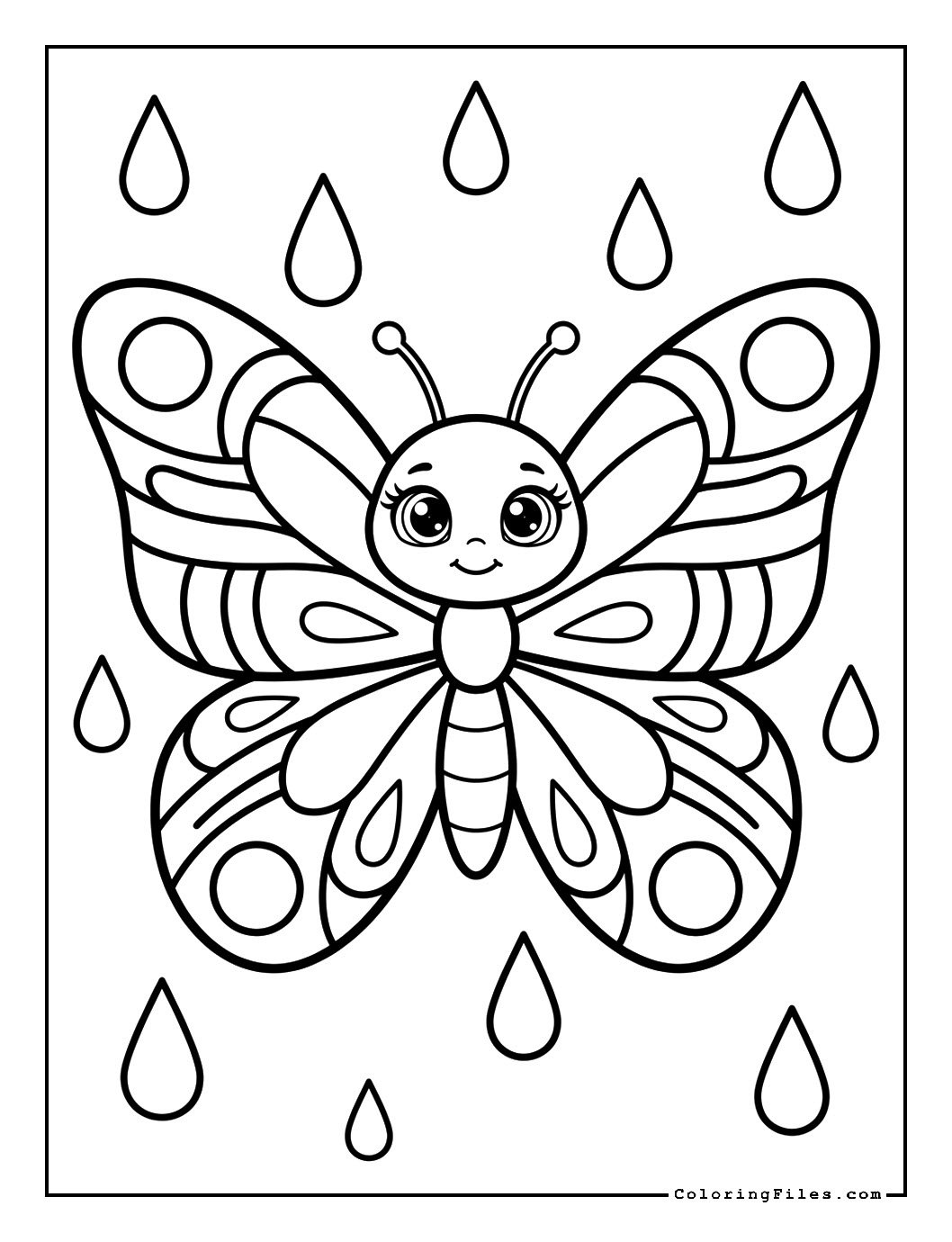 Butterfly in Diamond Raindrops