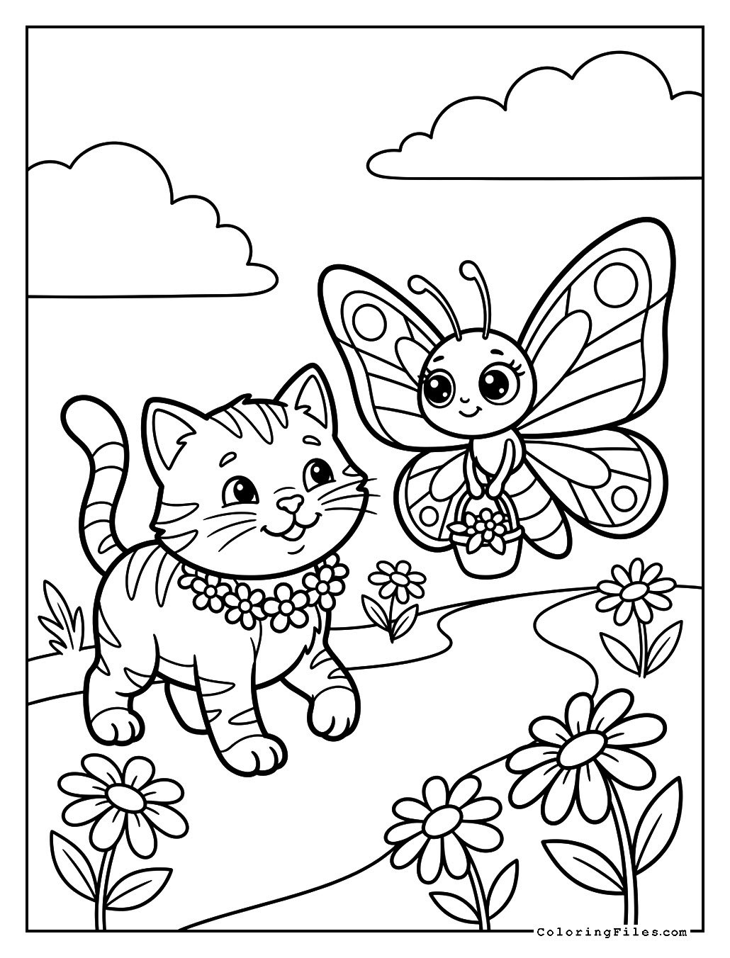 Cat & Butterfly Flower Parade