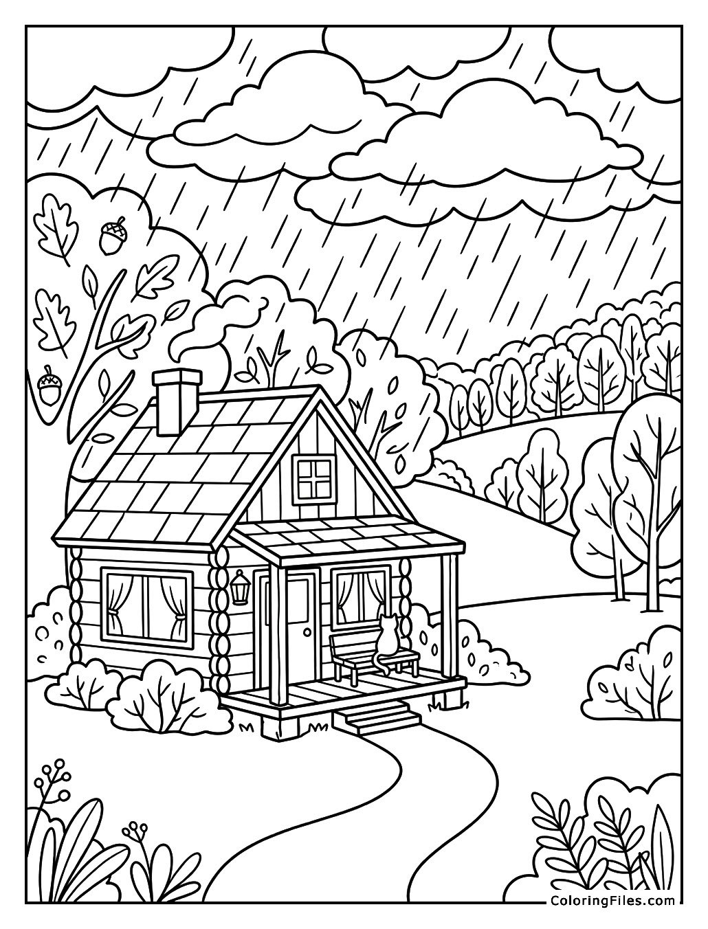 Cozy Cabin Rainstorm
