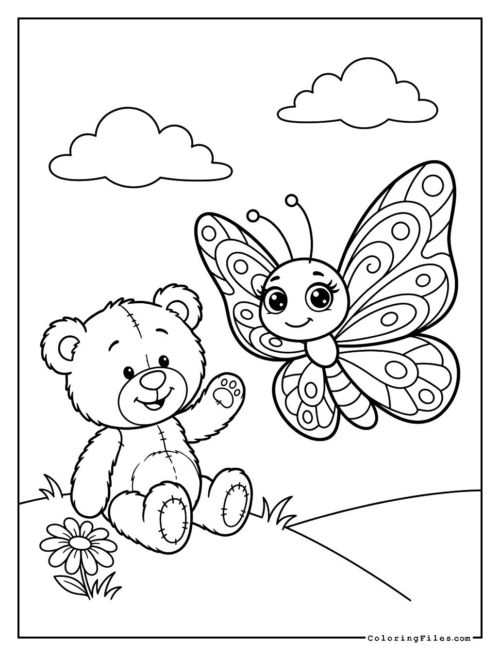 Cuddly Bear & Giant Butterfly