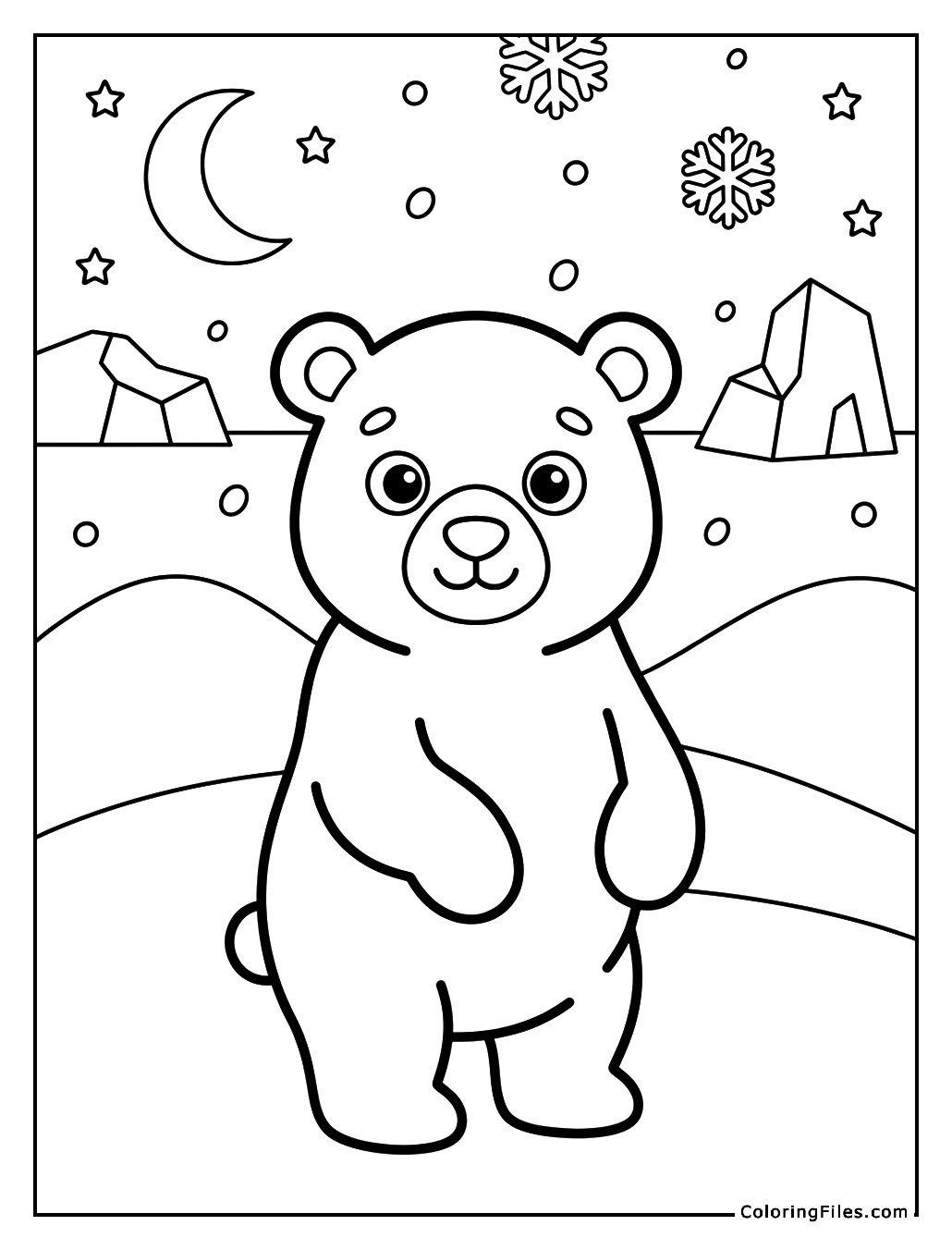 Curious Polar Bear in the Arctic