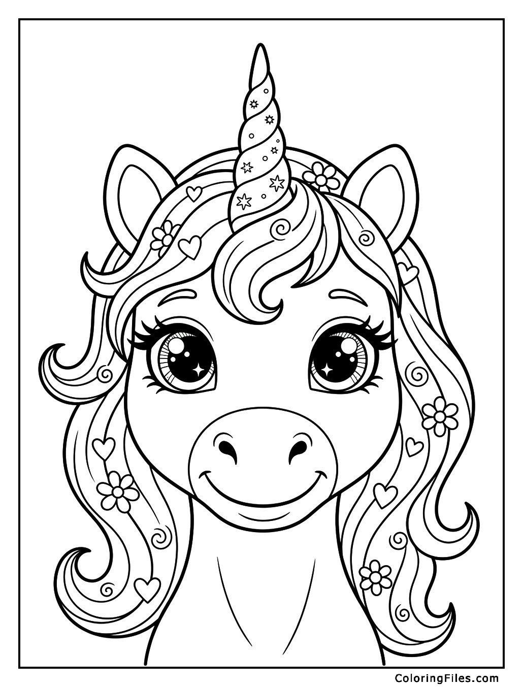 Cute Unicorn Head