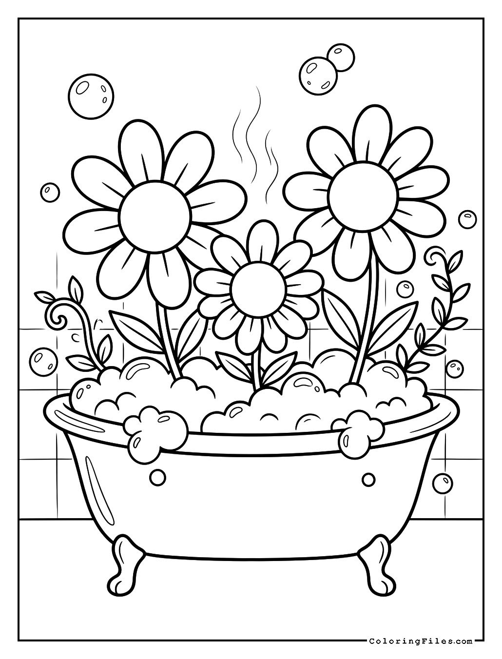 Daisy Garden in a Bubble Bath