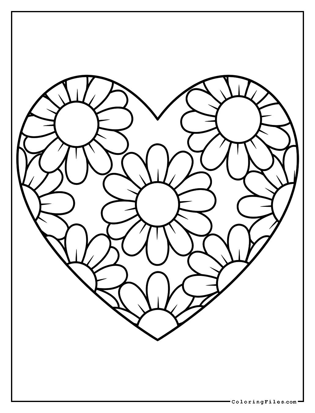 Daisy in a Heart-Shaped