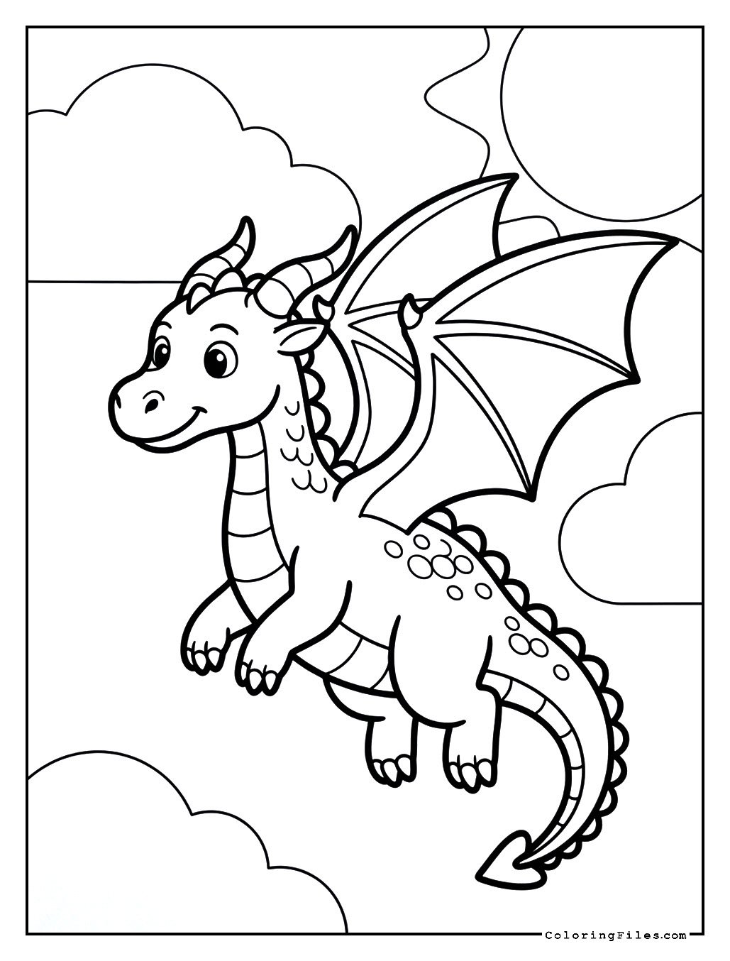 Dragon Soaring in the Air