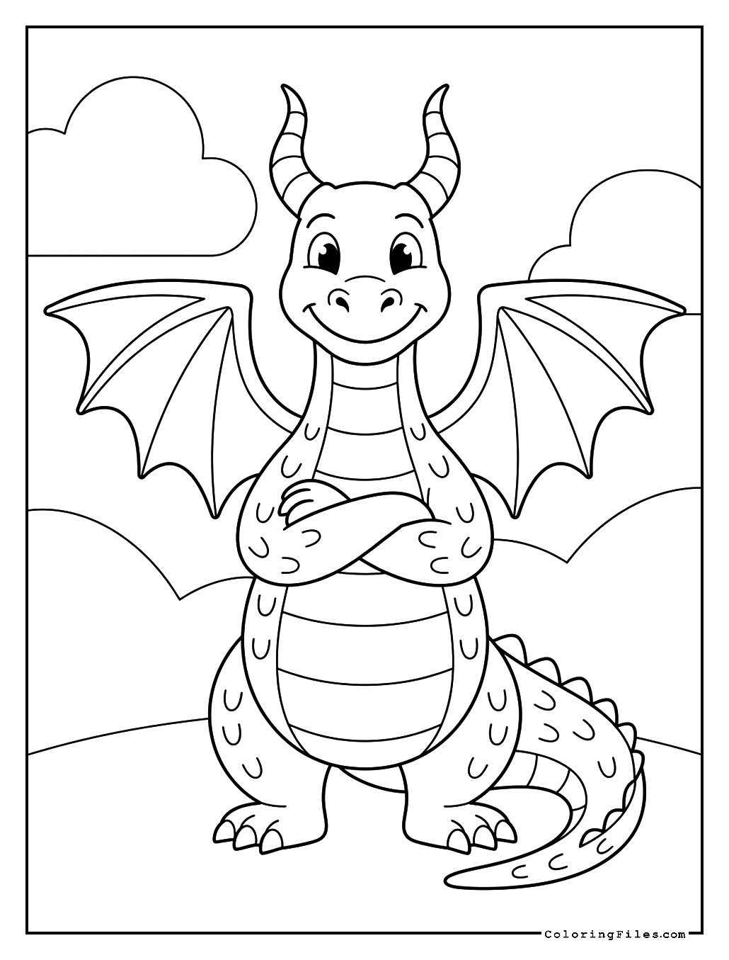 Dragon with Crossed Arms