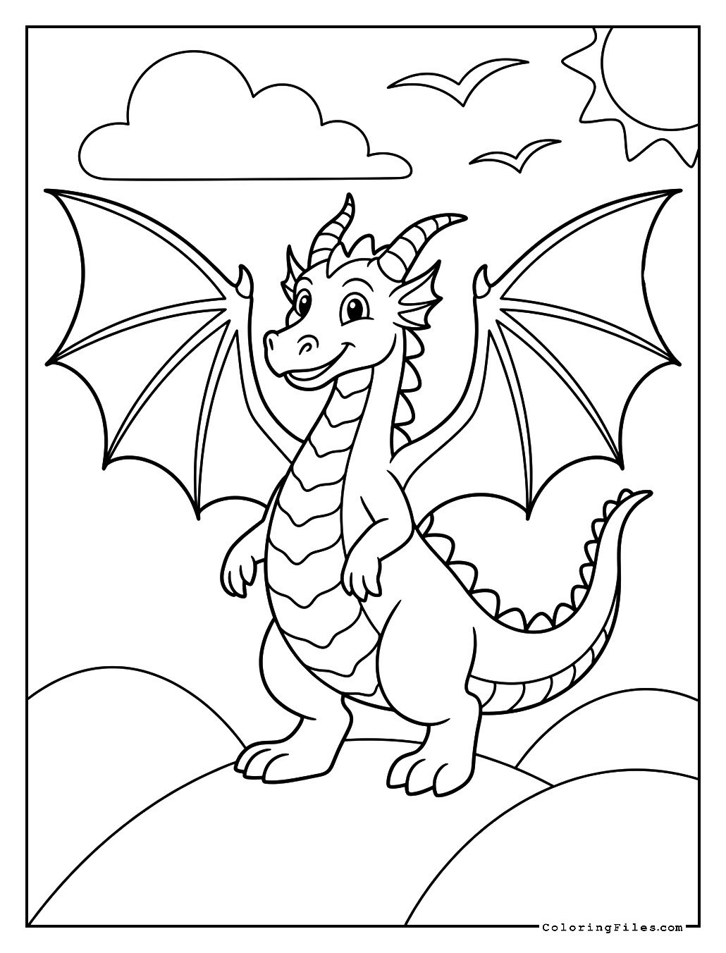 Dragon with Spreading Wings