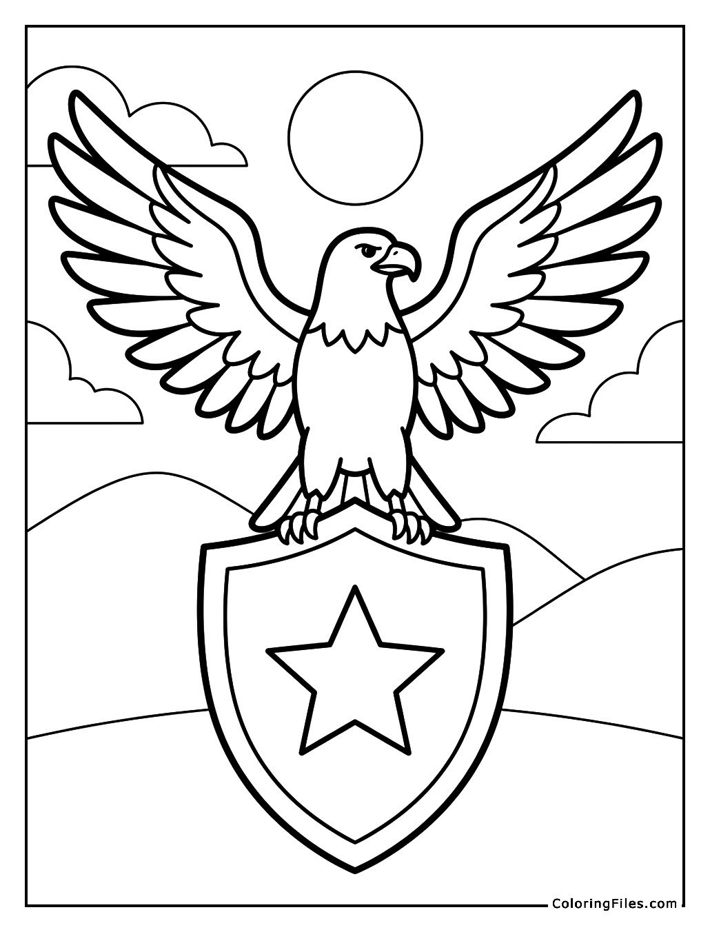 Eagle Protecting Shield