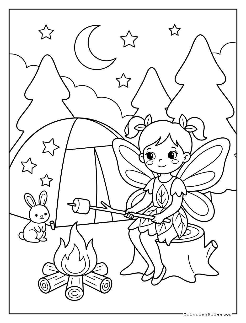 Fairy Girl Camping