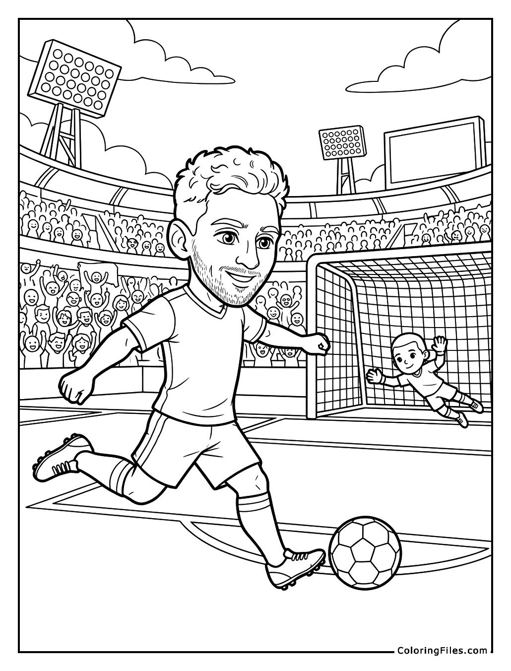 Football Star Taking a FreeKick