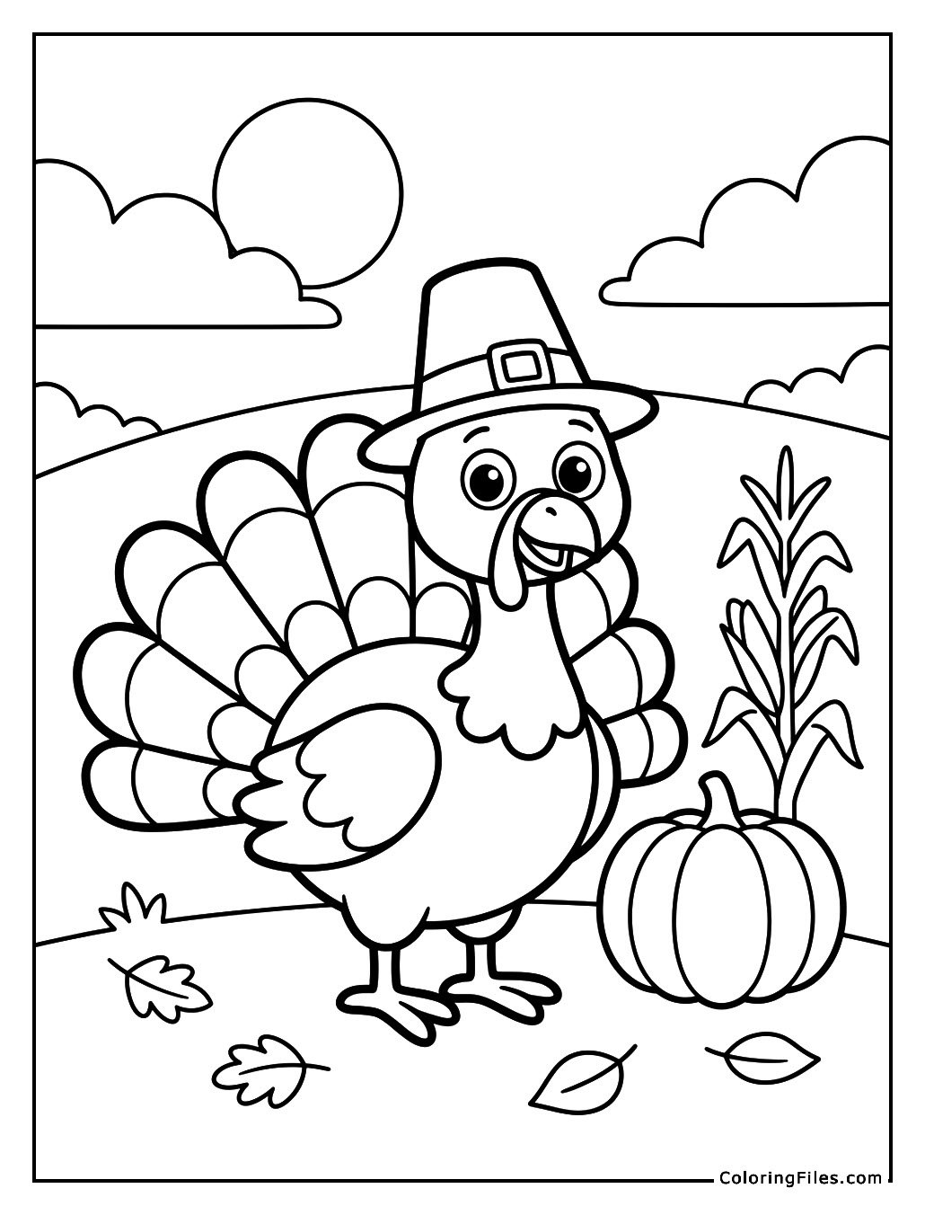 Friendly Turkey in a Hat