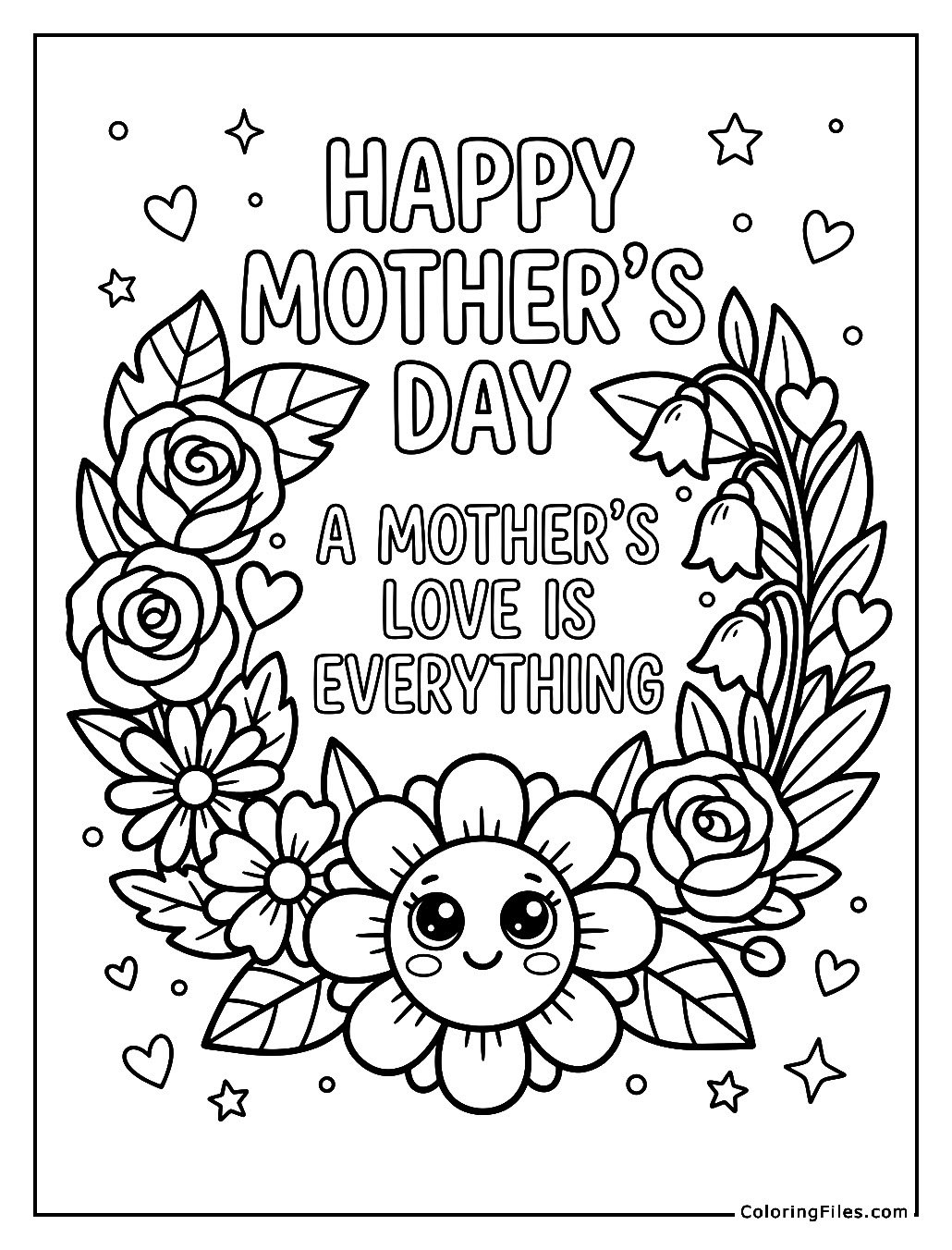 Happy Mother’s Day Floral Wreath