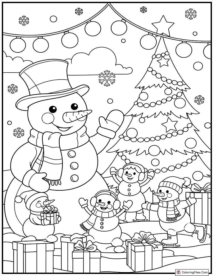 Happy Snowman Christmas Party