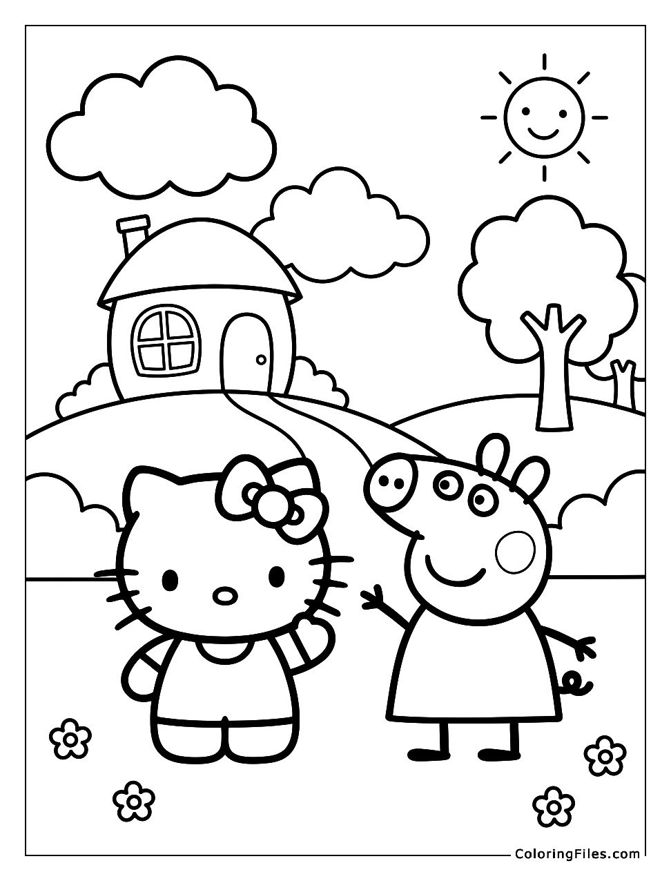 Hello Kitty Visits Peppa Pig