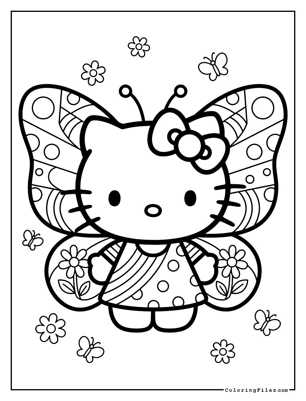 Hello Kitty’s Floral Butterfly