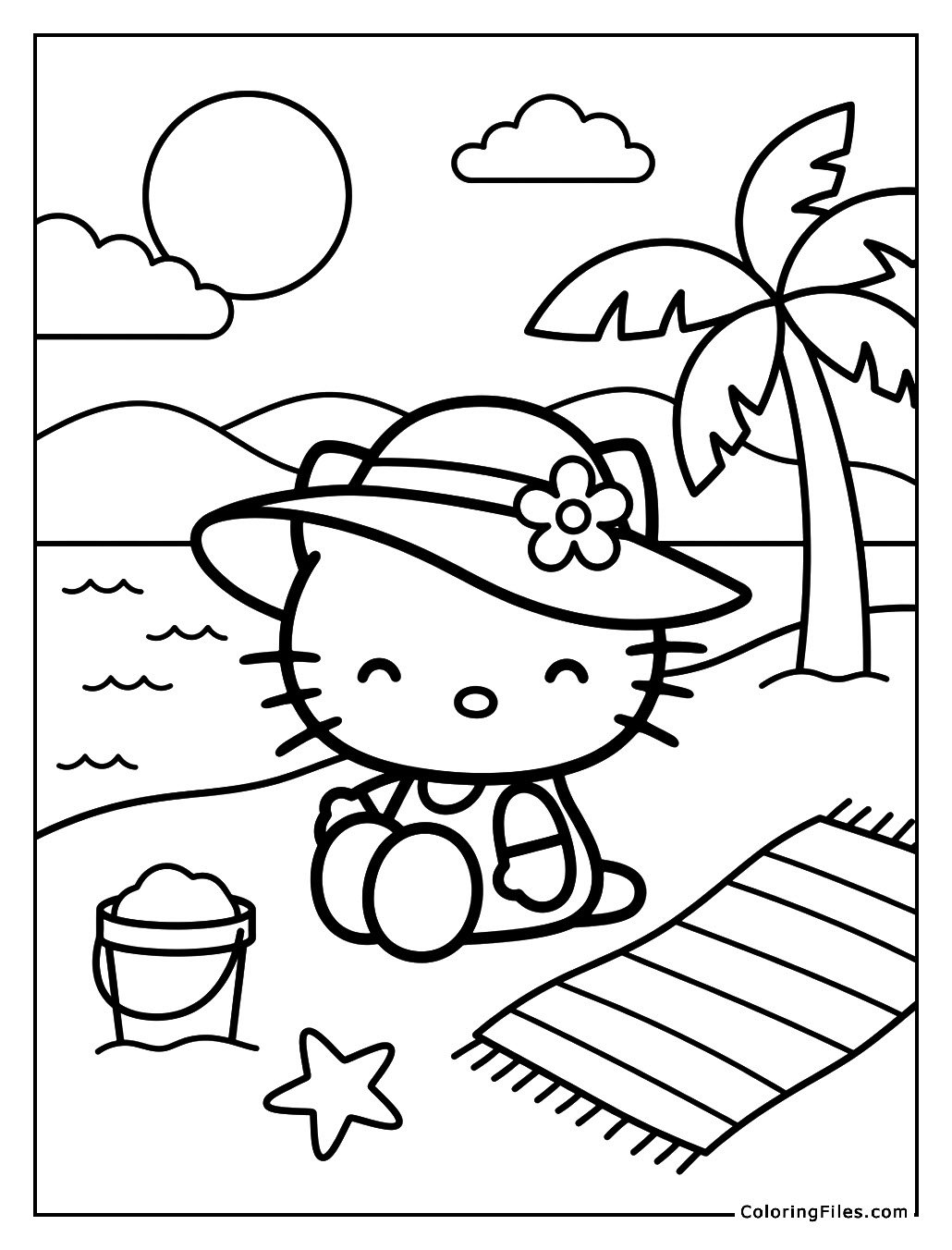 Hello Kitty’s Stylish Beach Sun Hat