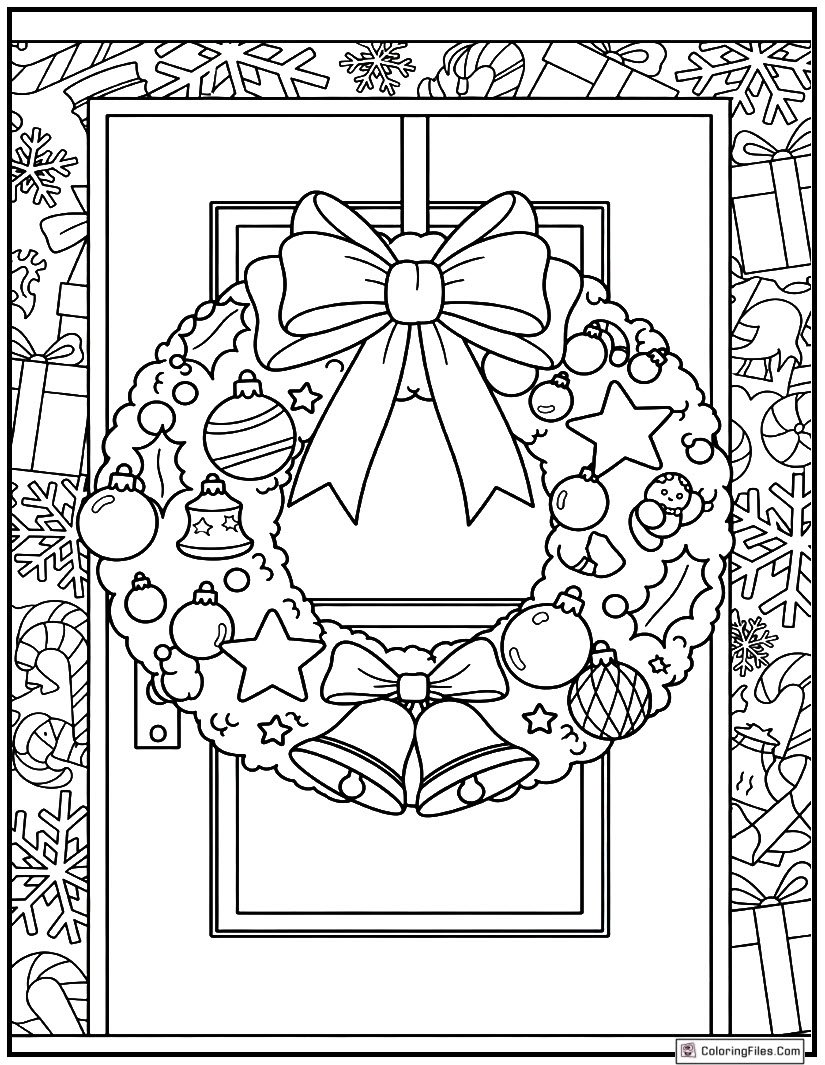 Holiday Wreath on the Door