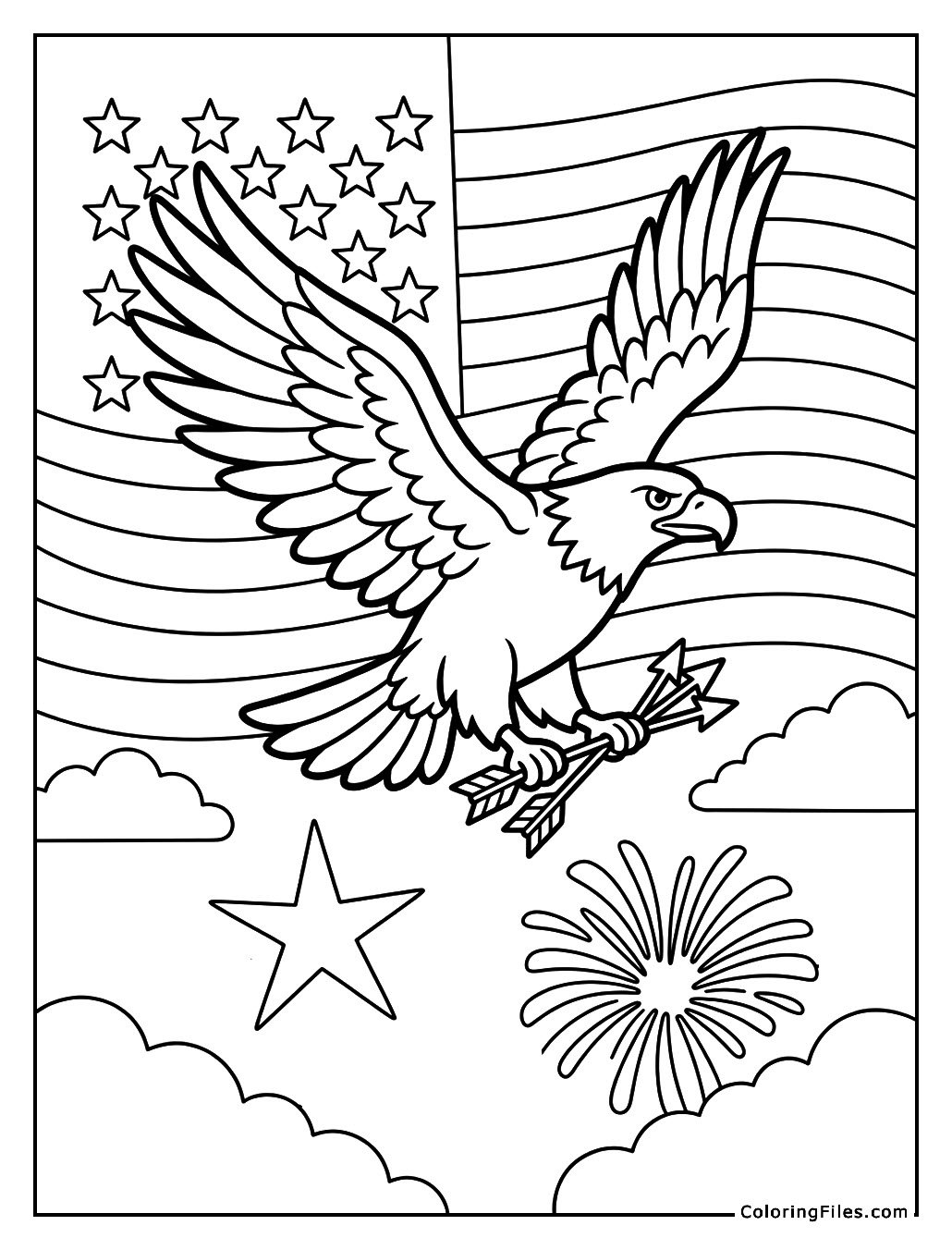 Independence Day Eagle and Flag