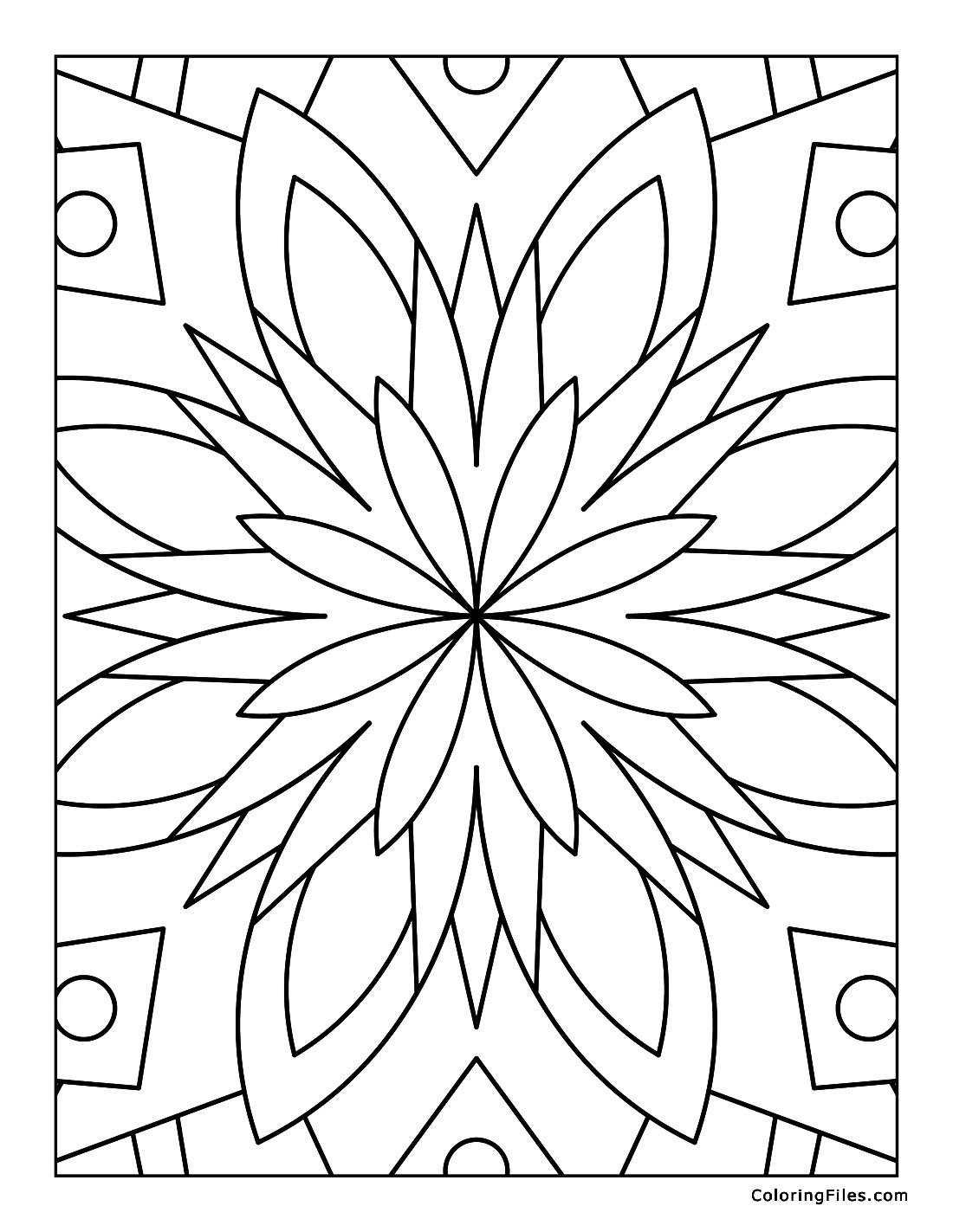 Interlocking flower-shaped stars