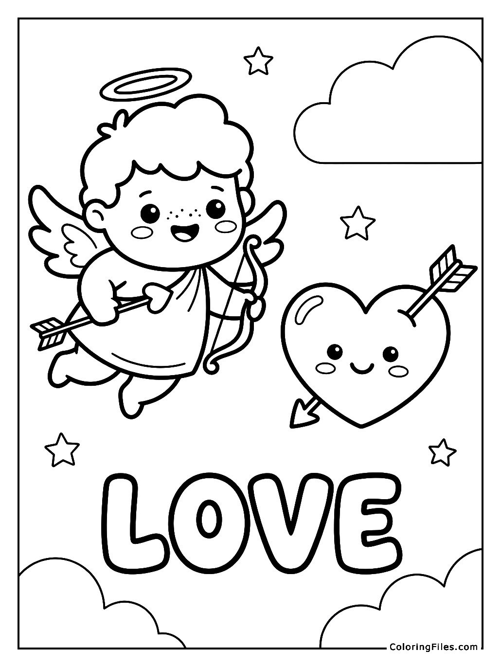 Kawaii Cupid and Heart