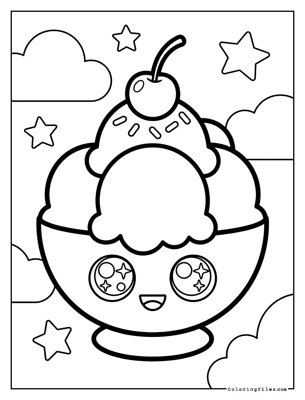 Kawaii Ice Cream Bowl