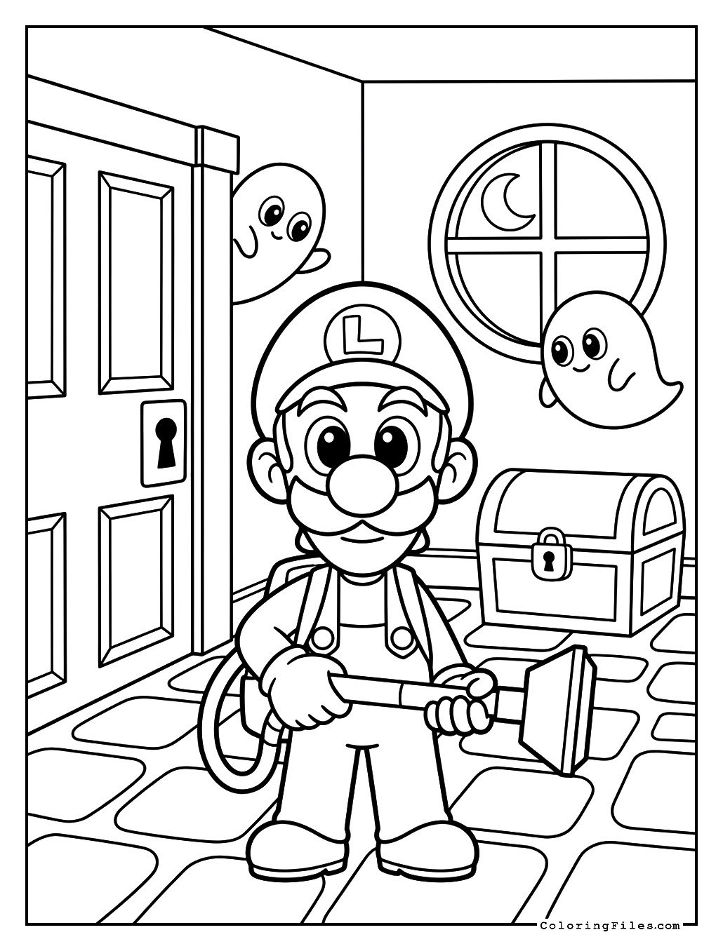 Luigi in the Haunted Mansion