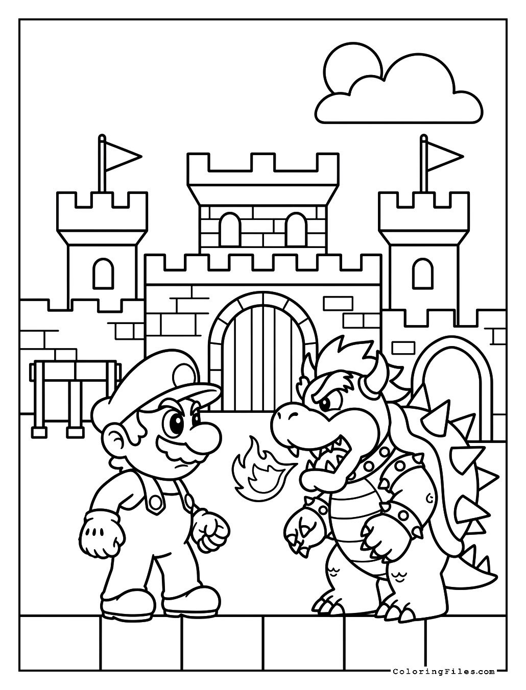 Mario and Bowser Face Off