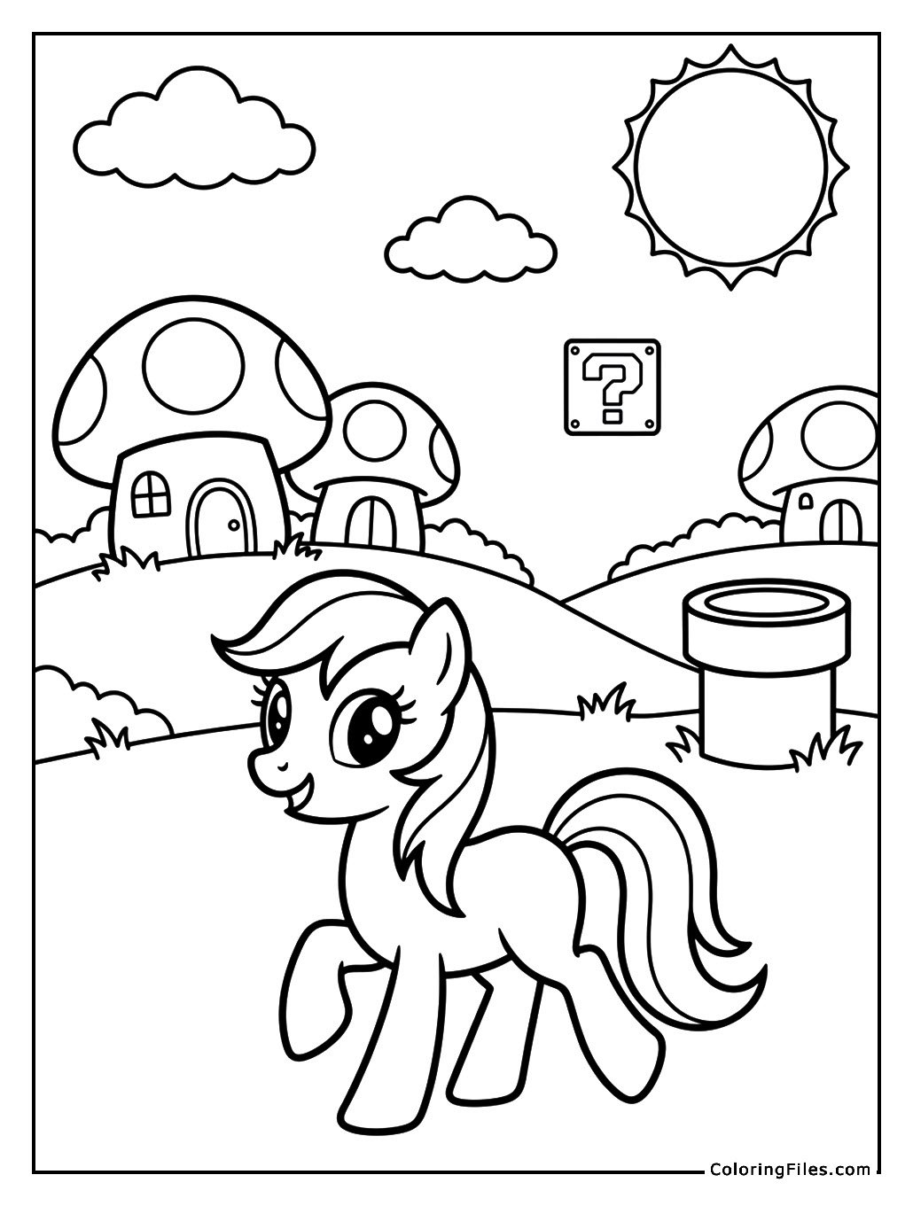 Mario’s Mushroom Kingdom Dash With Pony