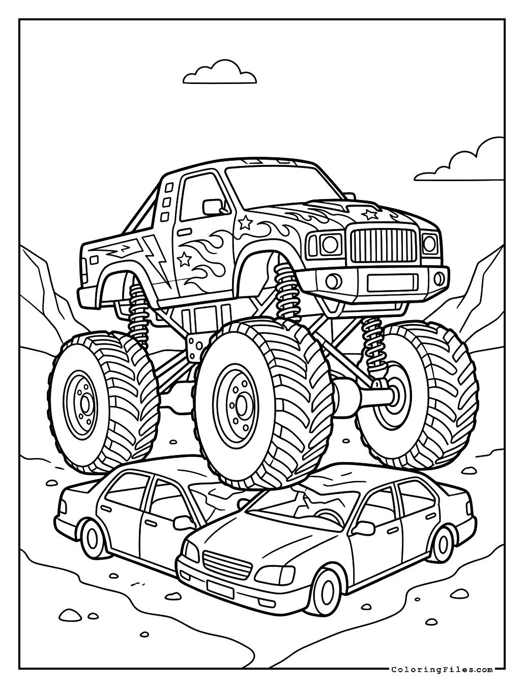 Mega Monster Truck Crushing Cars