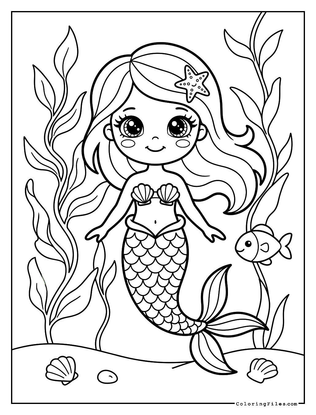 Mermaid In Kelp Forest