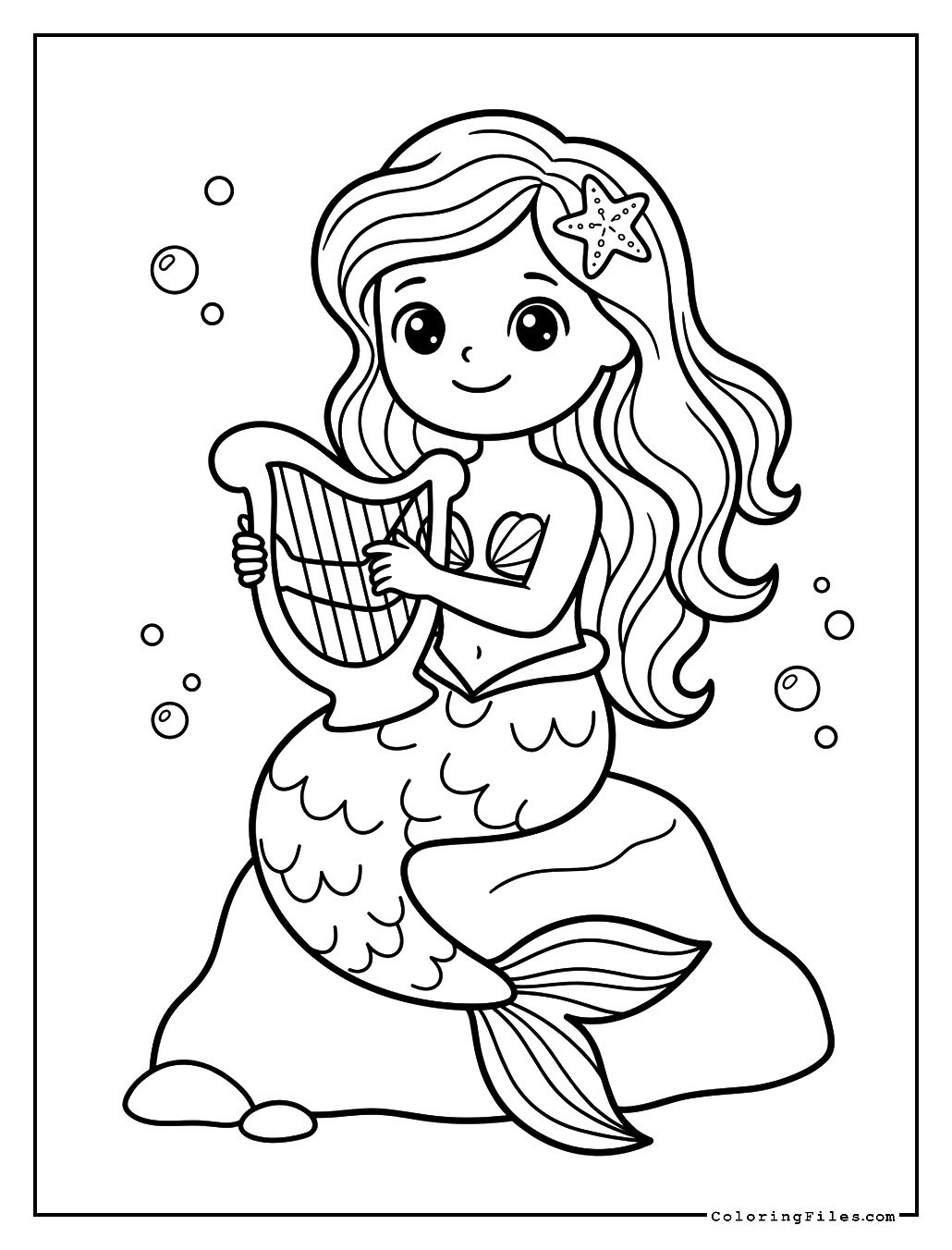 Mermaid Playing Music