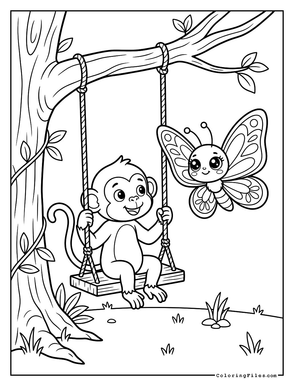 Monkey & Butterfly Tree Swing