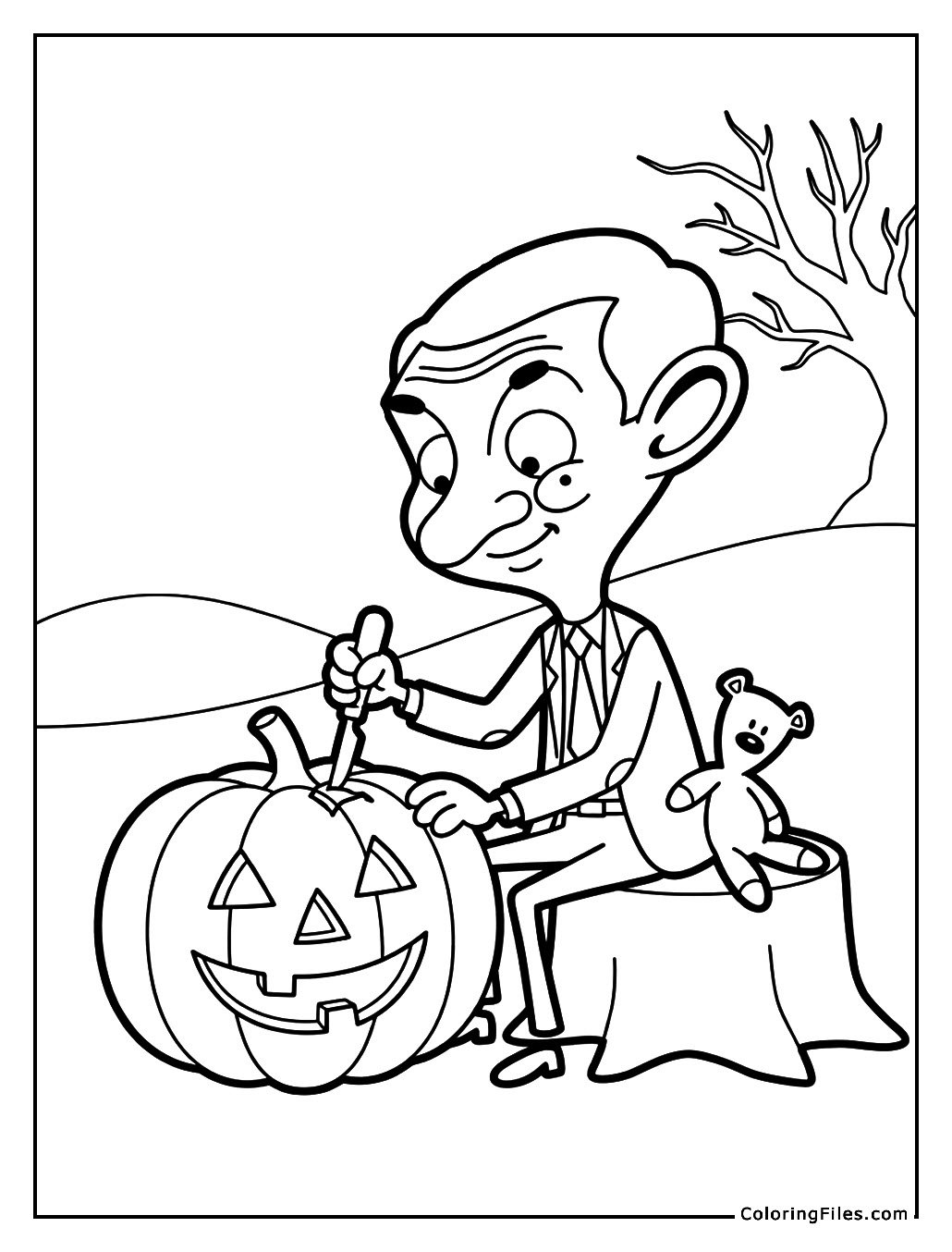 Mr. Bean’s Pumpkin Carving
