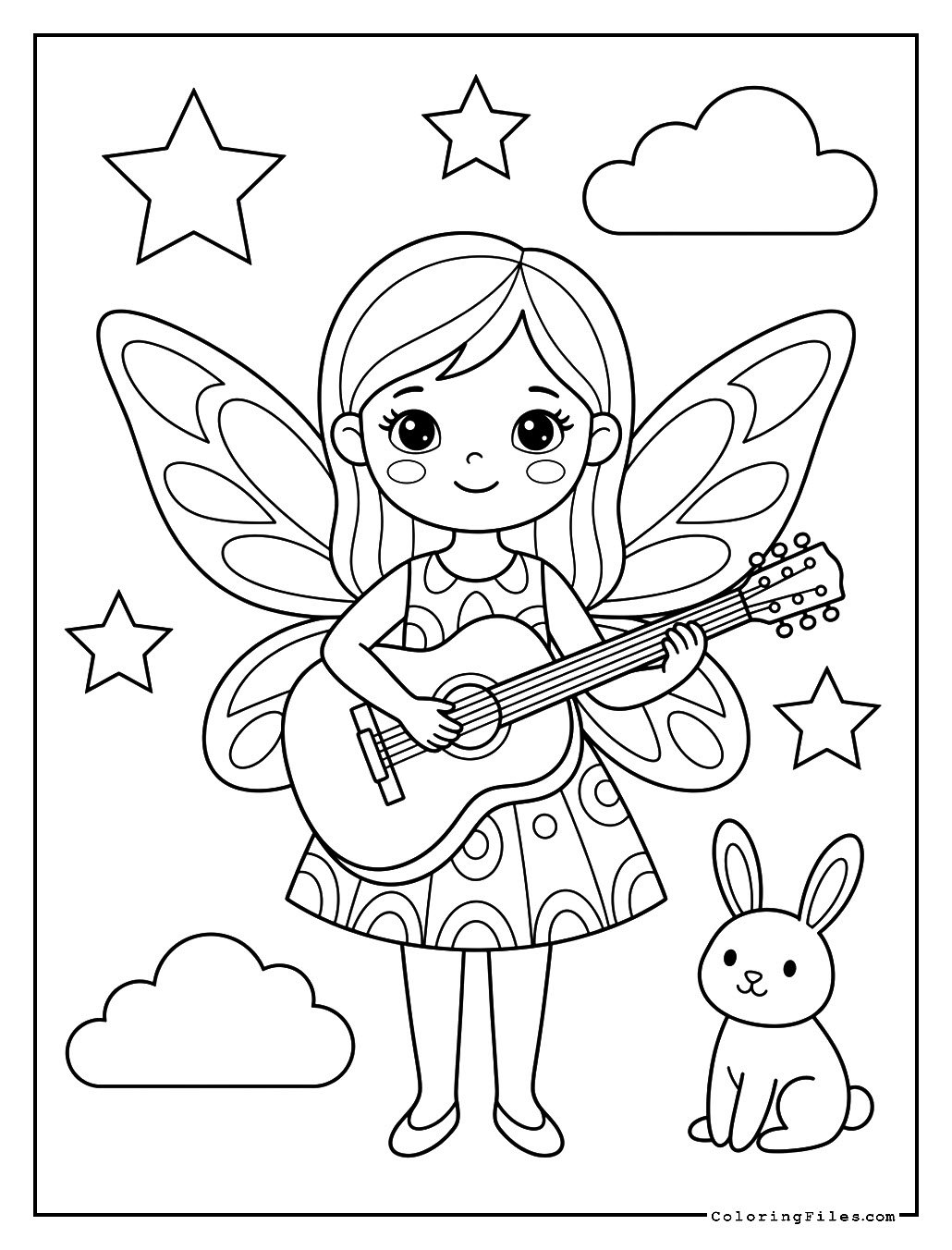 Musician Fairy Playing Guitar