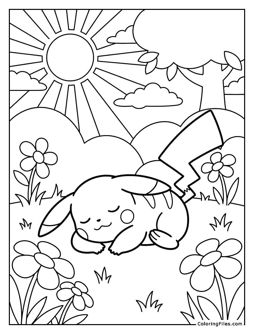 Pikachu’s Sunny Day Nap