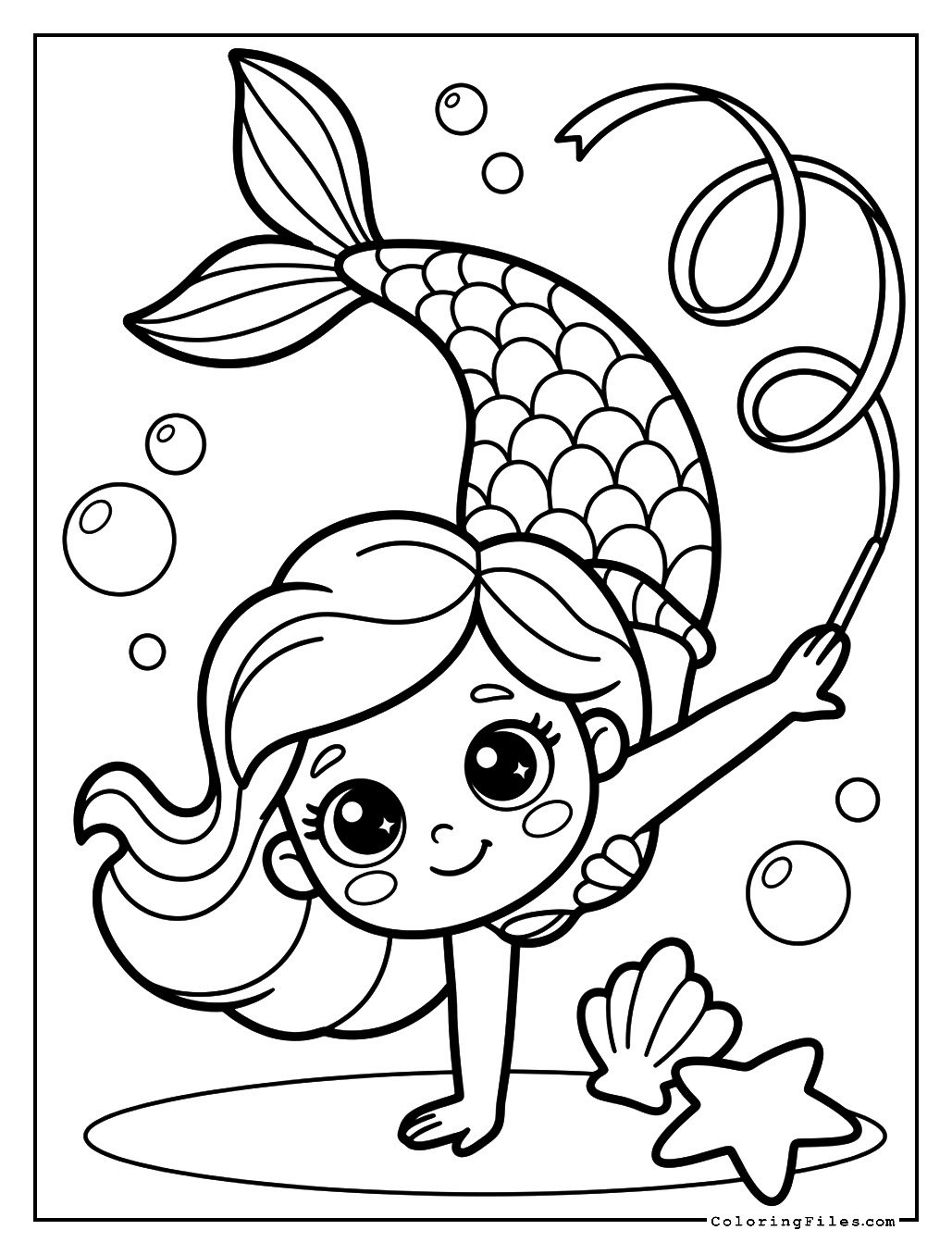Playful Mermaid Gymnastics