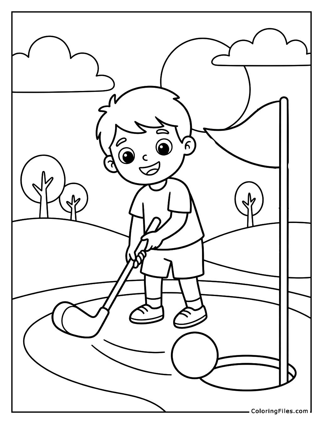 Playing Mini Golf