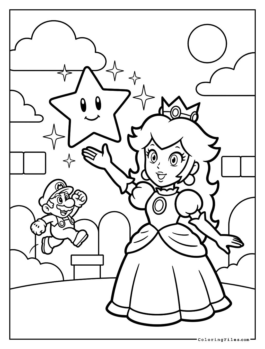Princess Peach Star Catching