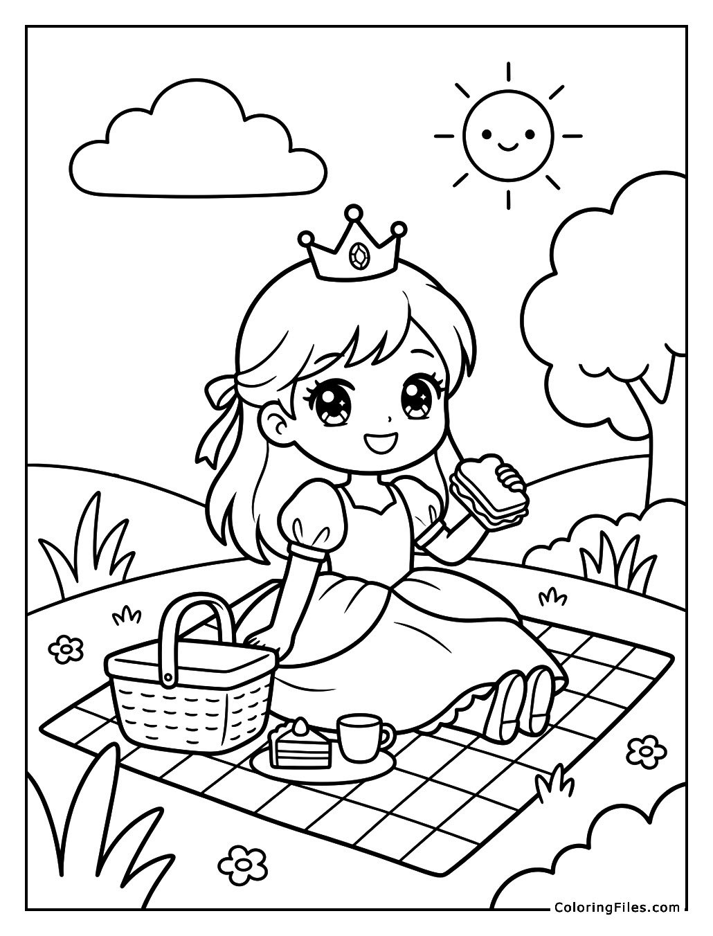 Princess Picnic in Park