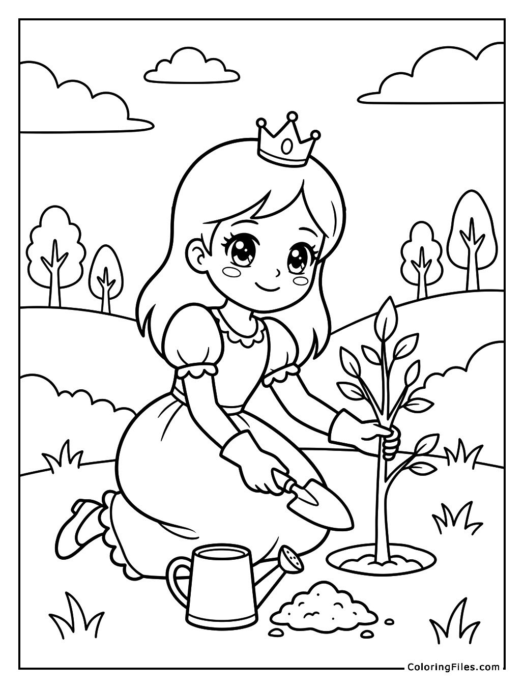 Princess Planting Trees